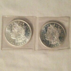 (2) 1 Troy oz. Silver E. Pluribus Unum Bullion Coins: .999 Fine Silver.  Rounds